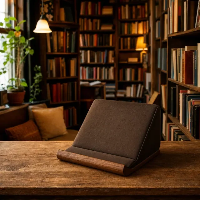 Preview image of the Bookstore Display preset: A cozy shelf full of books, for books, notebooks and gifts.