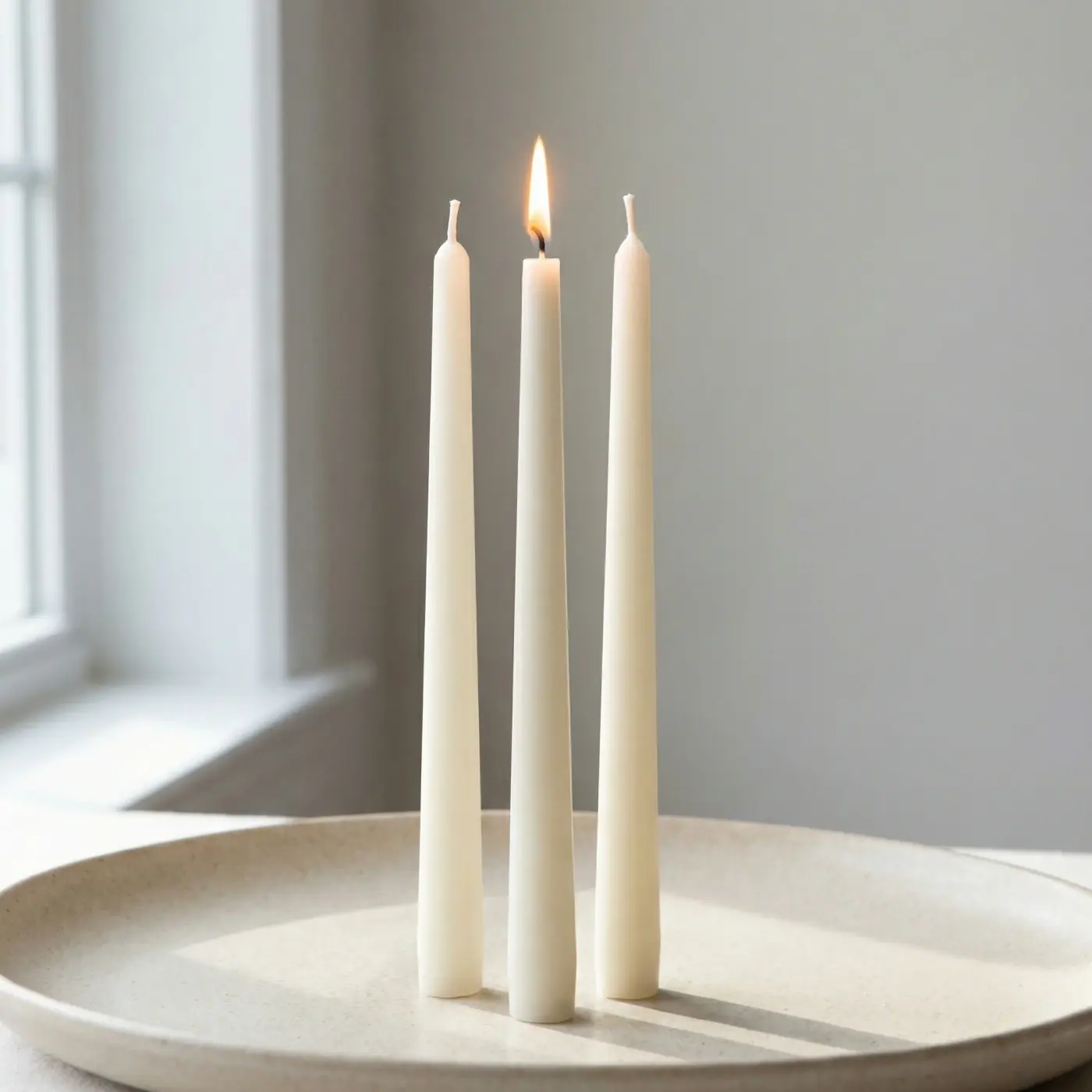 Home lifestyle image: beeswax candles display