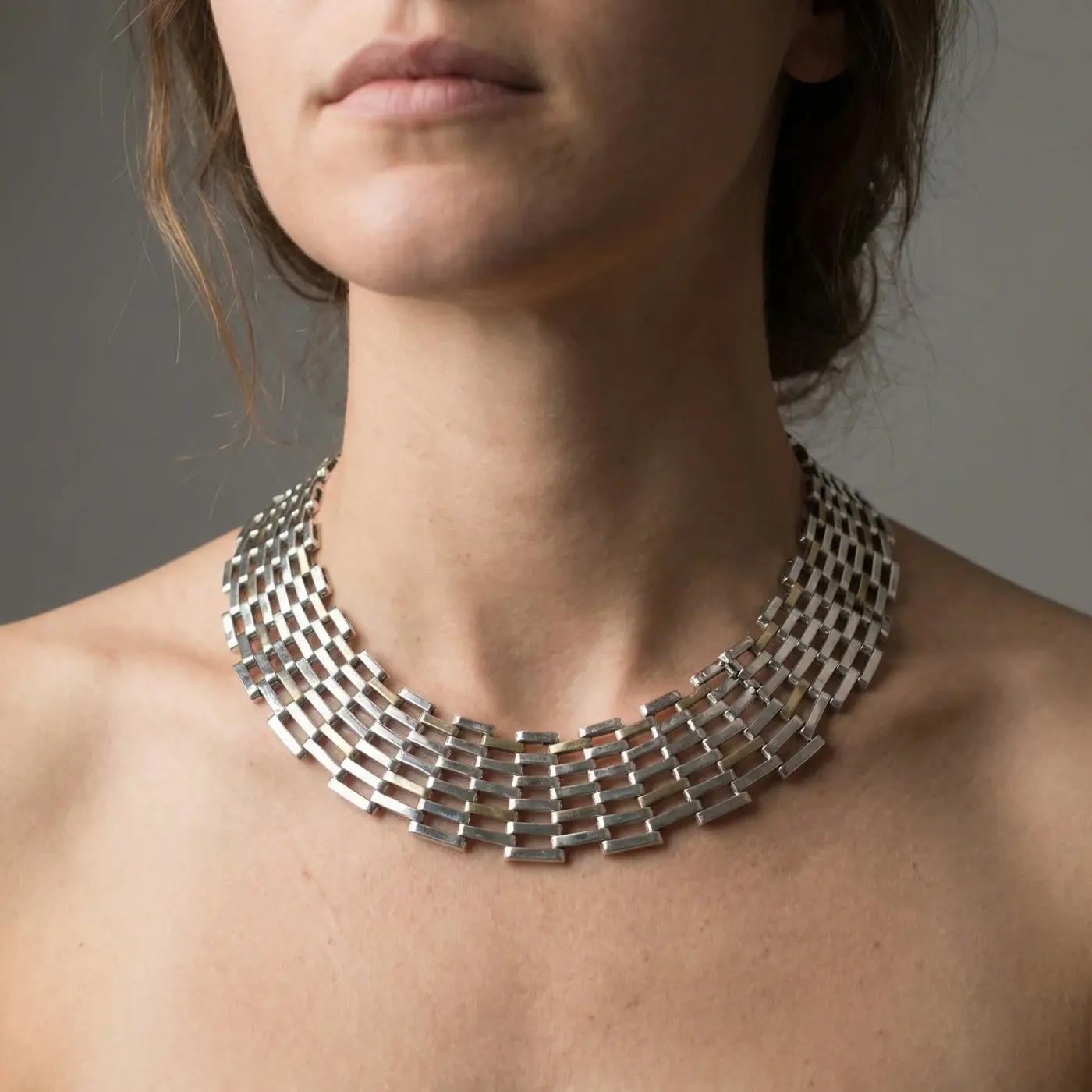 Jewelry lifestyle image: signature necklace model